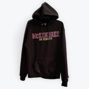 Champion Black Hoodie with McKendree University Logo